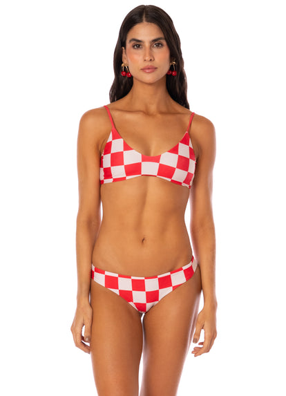  Maaji Cherry Checker Liberties  Classic Bralette Bikini Top