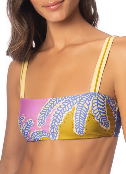  Maaji Periwinkle Palms Inessa Classic Bralette Bikini Top