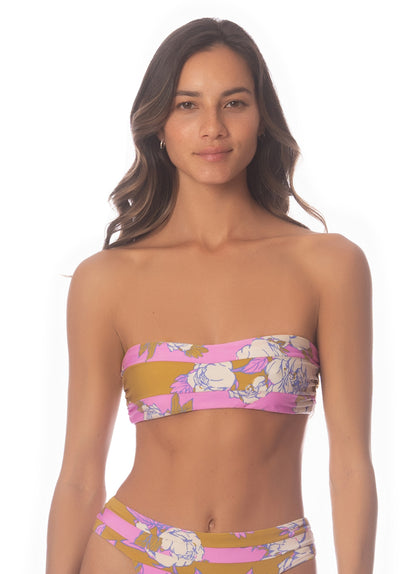  Foto de Pink Fiore Lianna Strapless Bandeau Bikini Top by Maaji - Tops - Vestidos de Baño