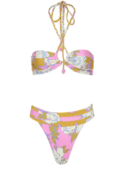 Thumbnail - Maaji Pink Fiore Sienna High Rise Classic Bikini Bottom - 11
