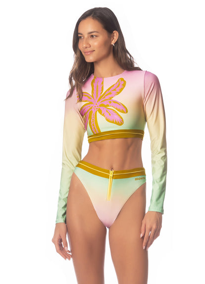  Maaji Candy Palms Spectacular Long Sleeve Bikini Top