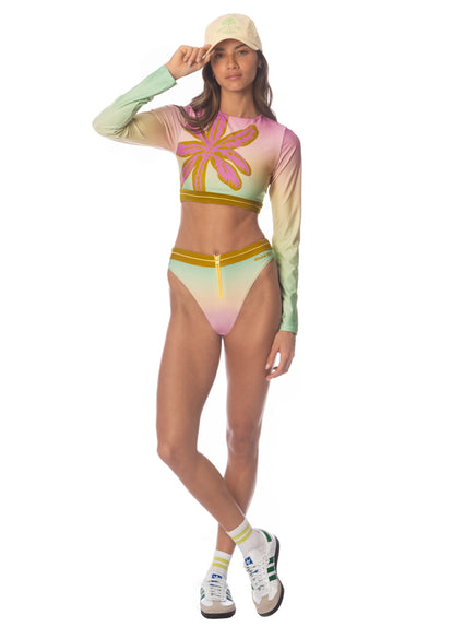 Thumbnail - Maaji Candy Palms Spectacular Long Sleeve Bikini Top - 7