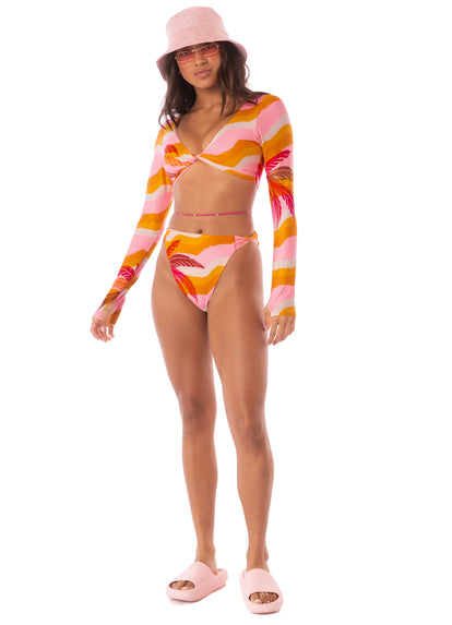 Thumbnail - Maaji Paradiso Waves Chance High Rise Thin Side Bikini Bottom - 5