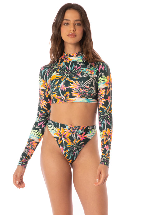 Hover image -  Maaji Funky Fiesta Delphi High Rise Thin Side Bikini Bottom