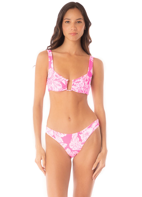 Main image -  Maaji Pink Blossom Dixie U Wire Bralette Bikini Top