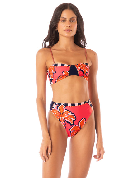 Thumbnail - Maaji Racing Palms Opal High Rise Classic Bikini Bottom - 6