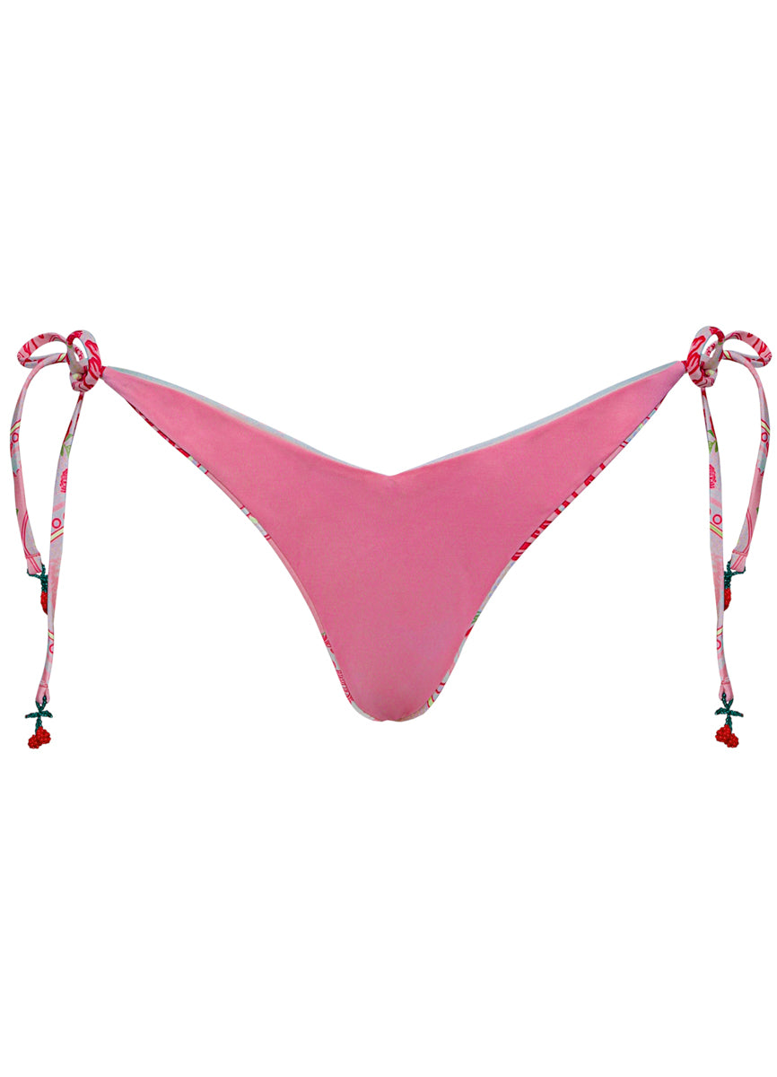 Maaji Strawberry Palm Sunshine  Regular Rise Tie Side Bikini Bottom