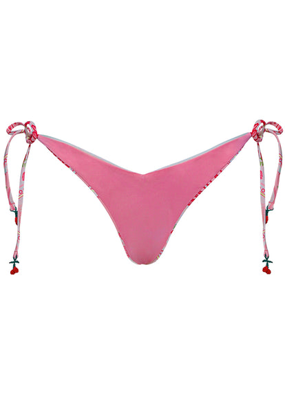 Thumbnail - Maaji Strawberry Palm Sunshine  Regular Rise Tie Side Bikini Bottom - 8