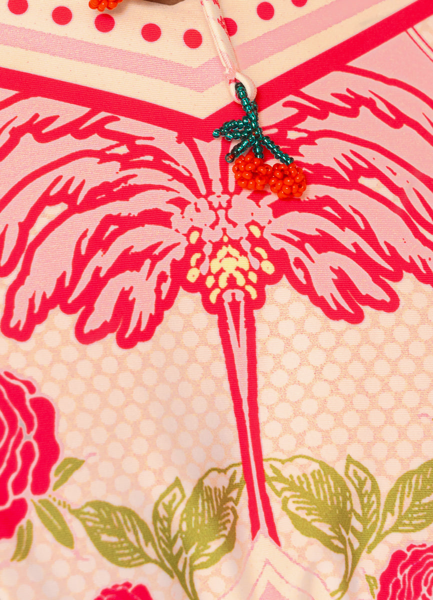 Maaji Strawberry Palm Sunshine  Regular Rise Tie Side Bikini Bottom