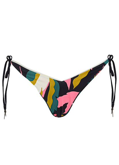  Maaji Flamingo Night Sunshine Regular Rise Tie Side Bikini Bottom