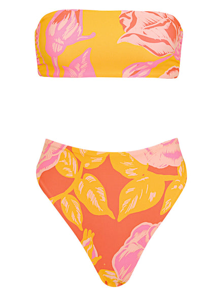  Maaji Golden Bloom Bryn Strapless Bandeau Bikini Top