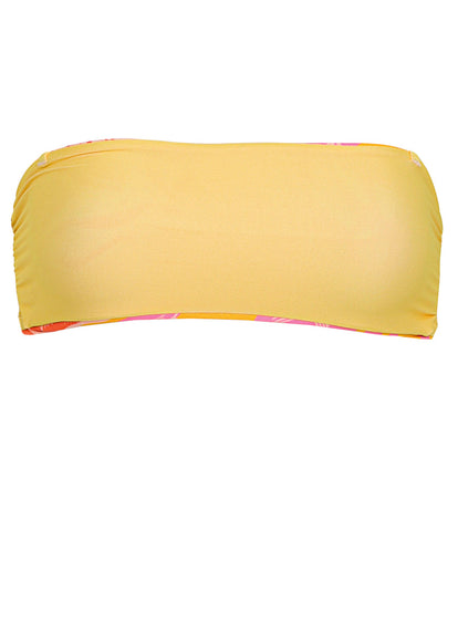  Maaji Golden Bloom Bryn Strapless Bandeau Bikini Top