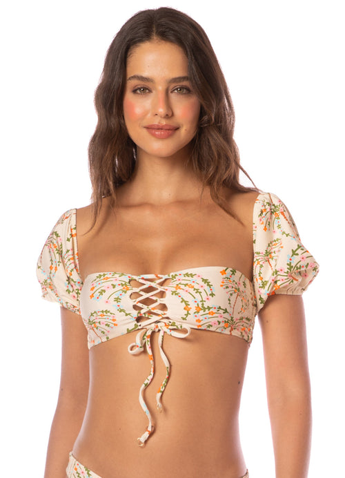 Hover image -  Foto de Sandstone Tropics Sunshine Regular Rise Tie Side Bikini Bottom by Maaji - Tops - Vestidos de Baño