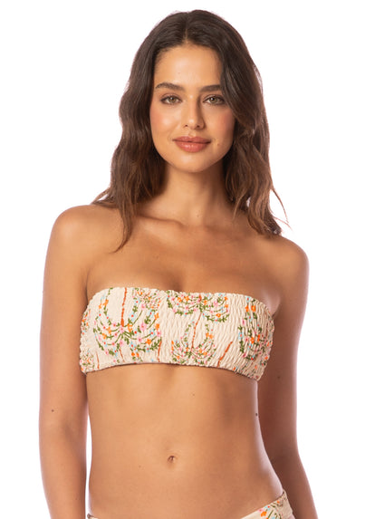  Maaji Sandstone Tropics Radiance Lace Up Bralette Bikini Top