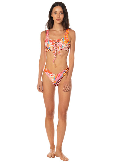 Thumbnail - Foto de Cosmic Tropic Dazzle Lace Up Bralette Bikini Top by Maaji - Tops - Vestidos de Baño - 7