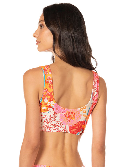 Thumbnail - Foto de Cosmic Tropic Dazzle Lace Up Bralette Bikini Top by Maaji - Tops - Vestidos de Baño - 3
