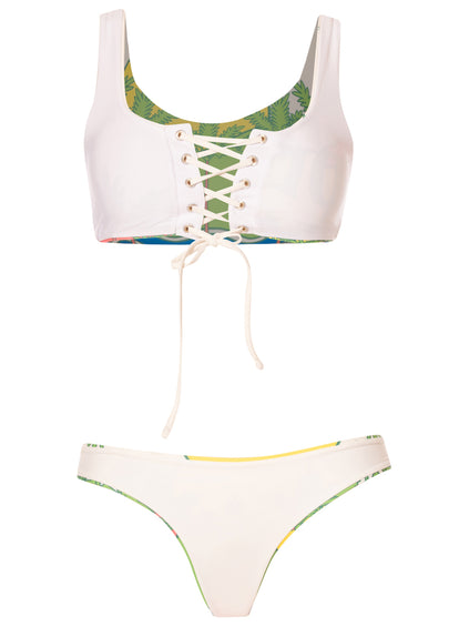 Thumbnail - Bikini Top de Maaji -  Maaji Lime Dreams Dazzle Print Lace Up Bralette Bikini Top - Categoría: Ropa, Vestidos de baño - 13