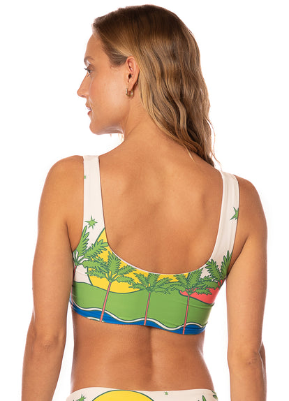 Thumbnail - Bikini Top de Maaji -  Maaji Lime Dreams Dazzle Print Lace Up Bralette Bikini Top - Categoría: Ropa, Vestidos de baño - 3