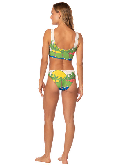  Bikini Top de Maaji -  Maaji Lime Dreams Dazzle Print Lace Up Bralette Bikini Top - Categoría: Ropa, Vestidos de baño