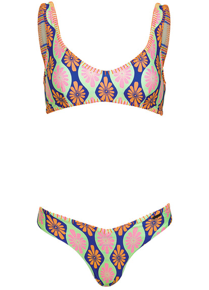 Thumbnail - Maaji Stamped Blooms Sunquest Classic Bralette Bikini Top - 11