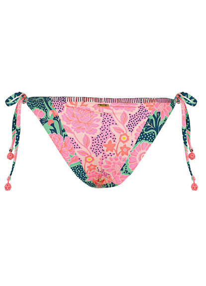  Maaji Blush Floral Shining Low Rise Tie Side Bikini Bottom