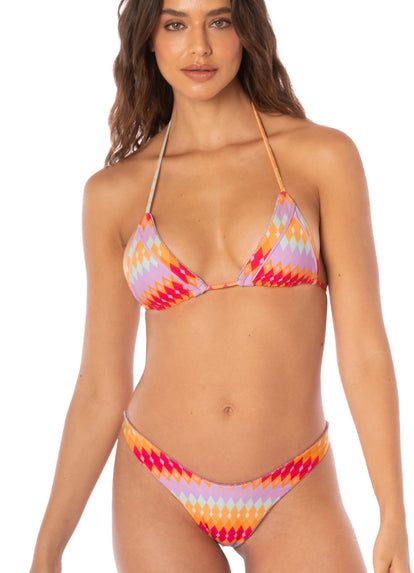  Maaji Pink Prism Balming Sliding Triangle Bikini Top