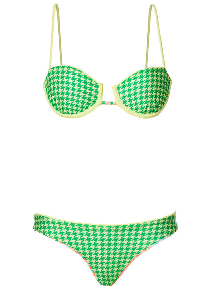Thumbnail - Foto de Dreamy Grid Iconic Low Rise Thin Side Bikini Bottom by Maaji - Panties - Vestidos de Baño - 7