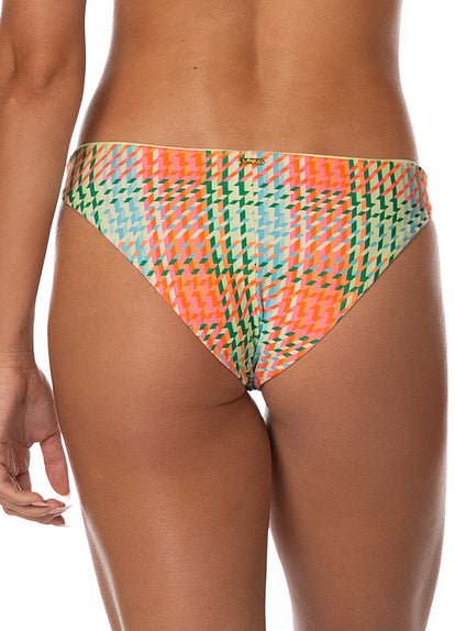 Thumbnail - Foto de Dreamy Grid Iconic Low Rise Thin Side Bikini Bottom by Maaji - Panties - Vestidos de Baño - 3