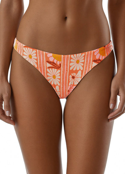  Foto de Peach Flowers Iconic Bottom Low Rise Thin Side Bikini Bottom by Maaji - Panties - Vestidos de Baño