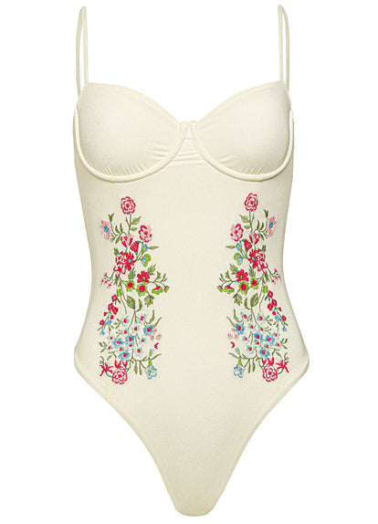  Maaji Flowering Vines Camelia  Cheeky Cut Underwire One Piece