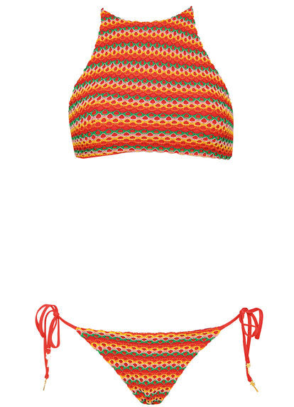  Maaji Jamaican Tropics Baby Doll High Neck Bikini Top