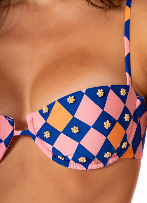 Hover image -  Maaji Like A Diamond Amatista Unmolded Underwire Bikini Top