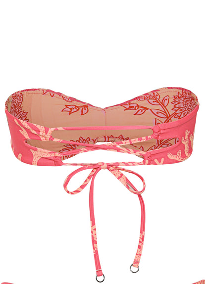  Maaji Coral Reef Rosebud Strapless Bandeau Bikini Top
