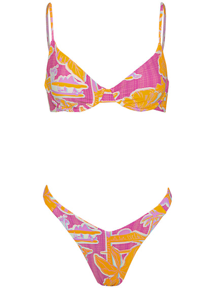  Maaji Flamingo Glow Waikiki Regular Rise Double V Bikini Bottom