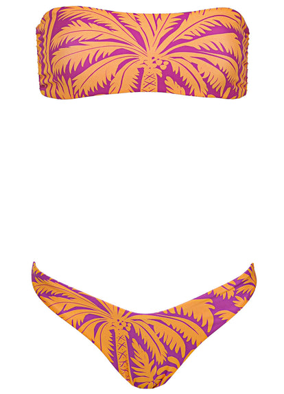 Thumbnail - Maaji Flamingo Palm Kanani Strapless Bandeau Bikini Top - 15