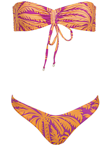  Maaji Flamingo Palm Kanani Strapless Bandeau Bikini Top