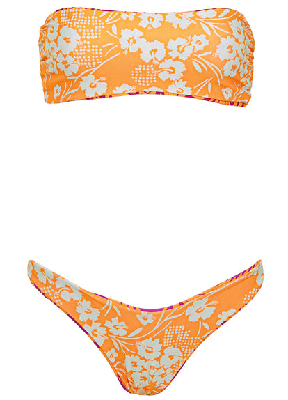  Maaji Flamingo Palm Kanani Strapless Bandeau Bikini Top