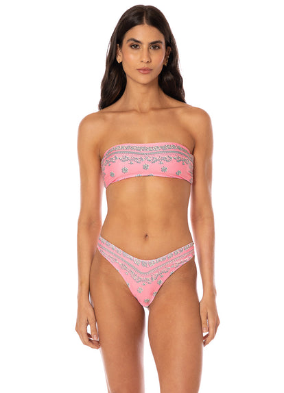 Maaji Boho Bandana Kanani Strapless Bandeau Bikini Top