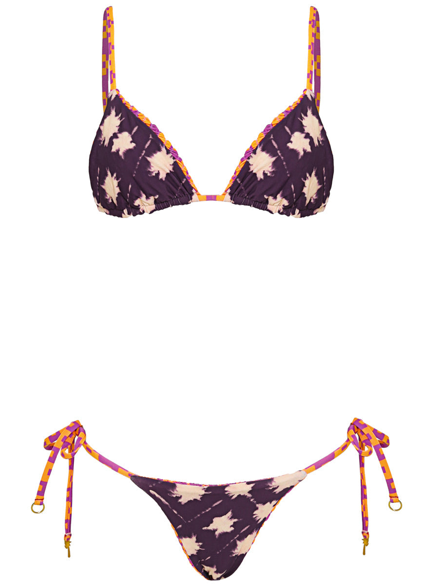 Foto de Gallineto Glow Sunflash Low Rise Tie Side Bikini Bottom by Maaji - Panties - Vestidos de Baño