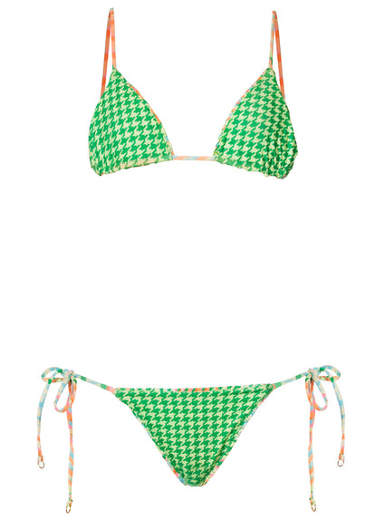 Thumbnail - Foto de Dreamy Grid Sunflash Low Rise Tie Side Bikini Bottom by Maaji - Panties - Vestidos de Baño - 7