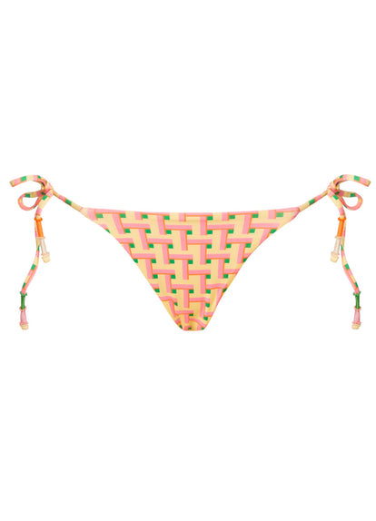 Thumbnail - Foto de Blush Tide Sunflash Low Rise Tie Side Bikini Bottom by Maaji - Panties - Vestidos de Baño - 6
