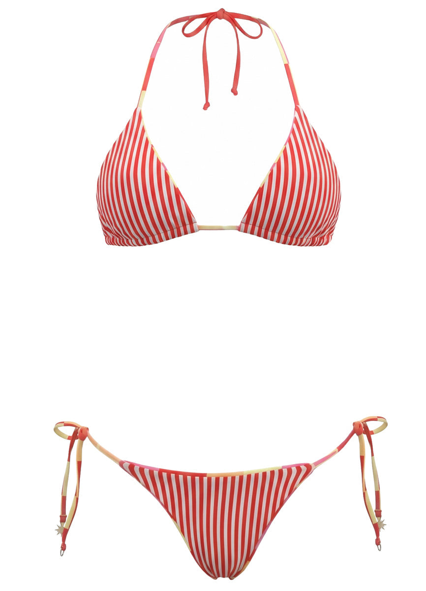 Foto de Coastal Drift Sunflash Low Rise Tie Side Bikini Bottom by Maaji - Panties - Vestidos de Baño