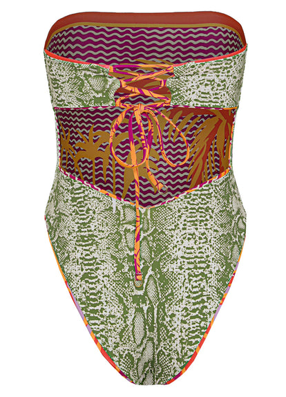  Foto de Aloha Dream Ohana Signature Cut Bandeau One Piece by Maaji - Enteros - Vestidos de Baño