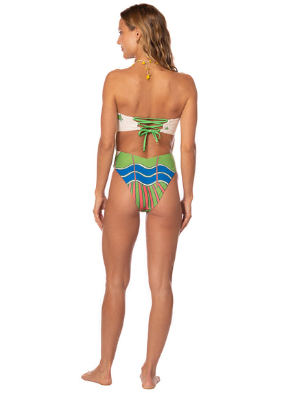 Thumbnail - One Piece de Maaji -  Maaji Lime Dreams Ohana Signature Cut Bandeau One Piece - Categoría: Ropa, Vestidos de baño - 5