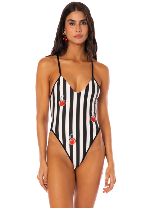 Main image -  one piece from Maaji – Rugby Rush Mae  Cheeky Cut Classic One Piece – Category: Apparel , Accessories Clothing Swimwear