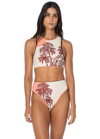 Thumbnail - Foto de Sand & Shadows Luau Halter Crop Top Bikini Top by Maaji - Tops - Vestidos de Baño - 1