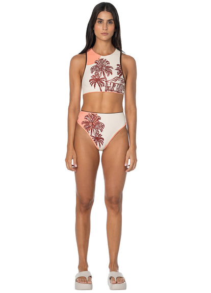Thumbnail - Foto de Sand & Shadows Luau Halter Crop Top Bikini Top by Maaji - Tops - Vestidos de Baño - 5