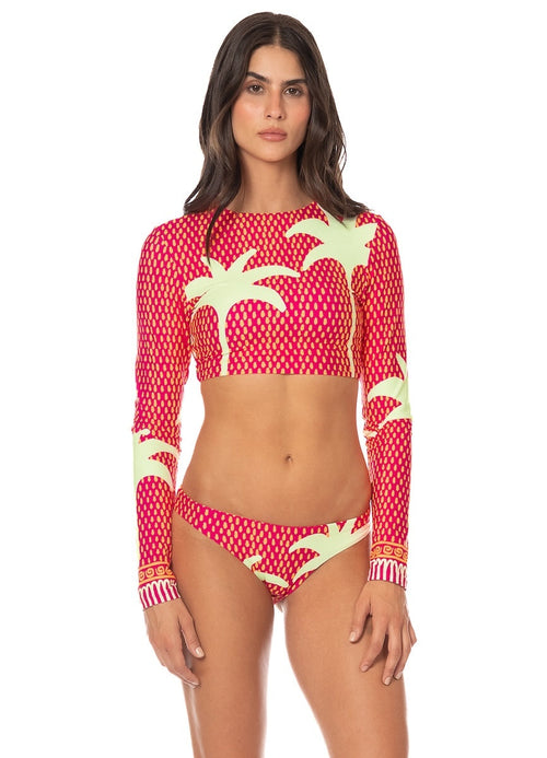 Main image -  Foto de Funky Palms Pisa Long Sleeve Crop Top Bikini Top by Maaji - Tops - Vestidos de Baño