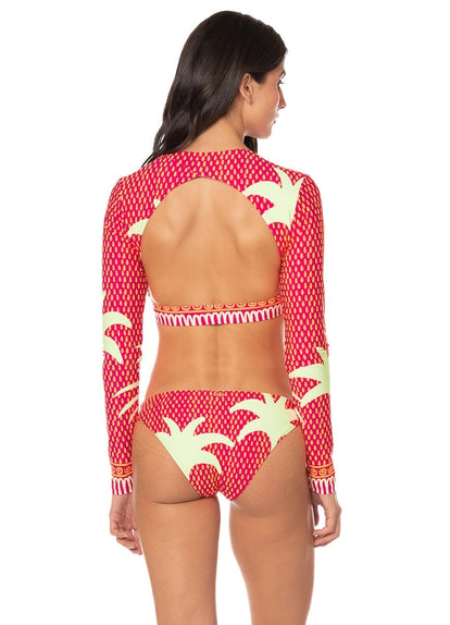 Thumbnail - Foto de Funky Palms Pisa Long Sleeve Crop Top Bikini Top by Maaji - Tops - Vestidos de Baño - 3