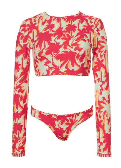  Foto de Funky Palms Pisa Long Sleeve Crop Top Bikini Top by Maaji - Tops - Vestidos de Baño